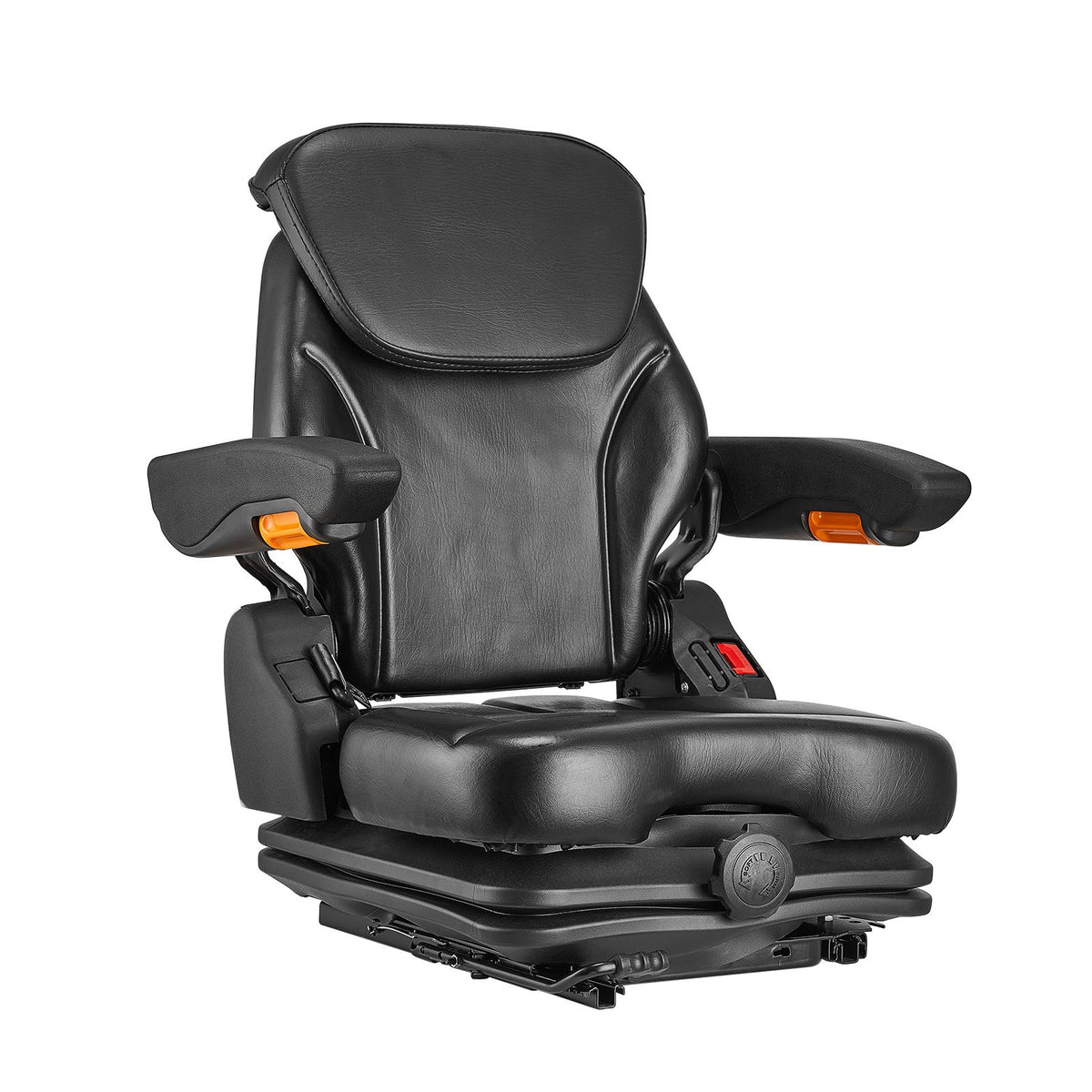 VEVOR Loader Seat, Foldable Tractor Trailer Seat with Adjustable Backrest and Headrest
