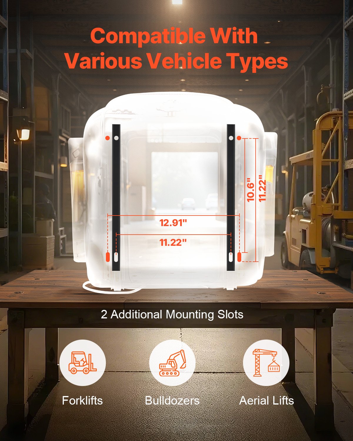 VEVOR Loader Seat, Foldable Tractor Trailer Seat with Adjustable Backrest and Headrest