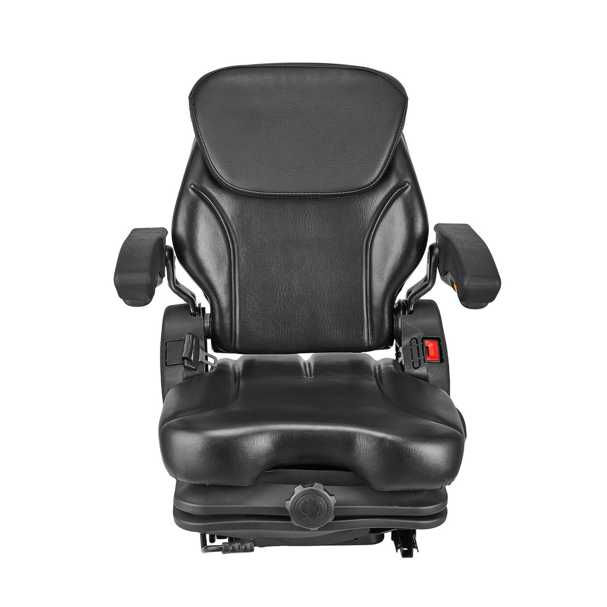 VEVOR Loader Seat, Foldable Tractor Trailer Seat with Adjustable Backrest and Headrest