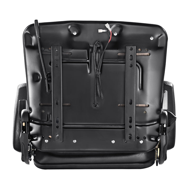 VEVOR Universālais Iekrāvēja Sēdeklis – Nolokāms Traktora Sēdeklis ar Regulējamu Atzveltnes Leņķi, Mikroslēdzi, Drošības Jostu un Roku Balstiem, 160–340 mm Stiprinājuma Atverēm – Traktoriem, Iekrāvējiem un Ekskavatoriem