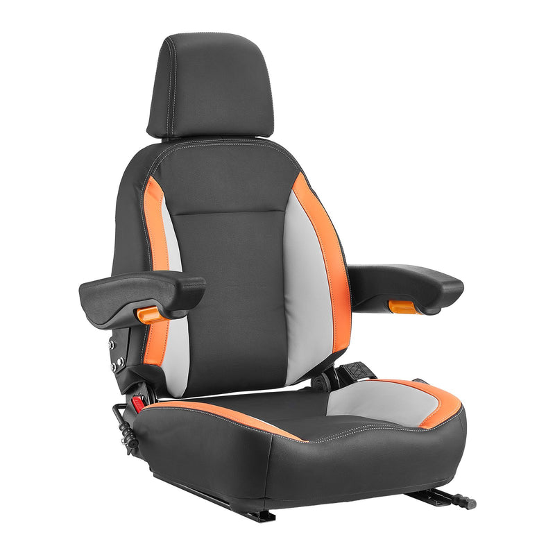 VEVOR Stividora Sēde, Zāles Pļāvēja Traktora Sēde, Regulējama Aizmugures Josta un Galvas Balsts