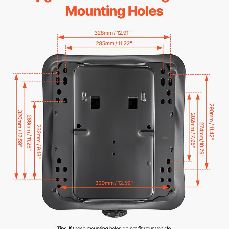 VEVOR sēdekļa piekares komplekts bez slīdēšanas sliedēm, piemērots zāles pļāvējiem, iekrāvējiem un traktoriem