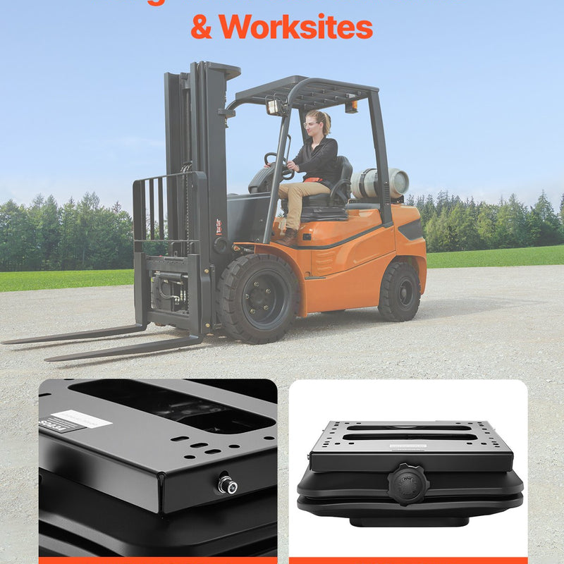 VEVOR sēdekļa piekares komplekts bez slīdēšanas sliedēm, piemērots zāles pļāvējiem, iekrāvējiem un traktoriem