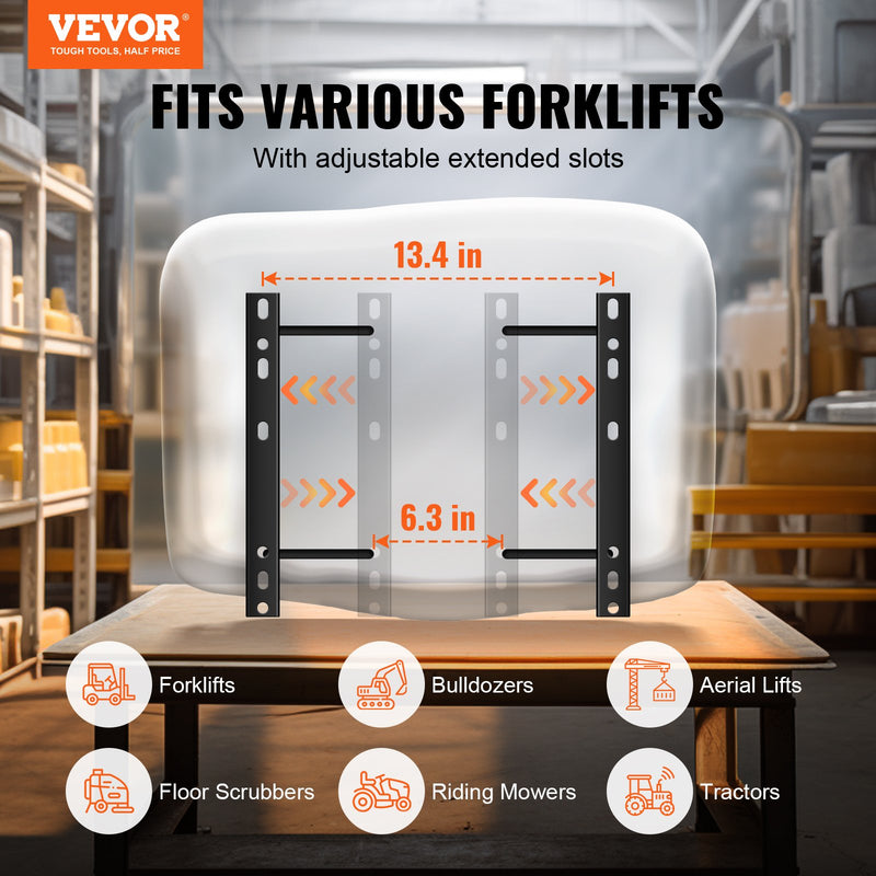 VEVOR universāls traktora sēdeklis, zāles pļāvēja sēdeklis ar mikro slēdzi un drenāžas atverēm, 160–340 mm stiprinājuma attālums, piemērots traktoriem, iekrāvējiem un ekskavatoriem