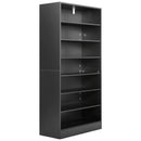 VEVOR multimediju uzglabāšanas skapis ar 7 līmeņiem, DVD plauktu organizators 700 x 300 x 1400 mm CD, DVD, grāmatām un spēlēm, plaukts viesistabai, mājas birojam un ierakstu telpai - ZEMLETES.LV