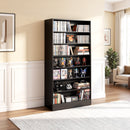 VEVOR multimediju uzglabāšanas skapis ar 7 līmeņiem, DVD plauktu organizators 700 x 300 x 1400 mm CD, DVD, grāmatām un spēlēm, plaukts viesistabai, mājas birojam un ierakstu telpai - ZEMLETES.LV