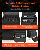 VEVOR miniatūru uzglabāšanas un pārnēsāšanas soma figūrām, piemērota 16 kājnieku miniatūrām, miniatūru transportēšanas soma ar rokturi un regulējamu pleca siksnu, 1 putu slānis lielai uzglabāšanas ietilpībai (miniatūras komplektā neietilpst)