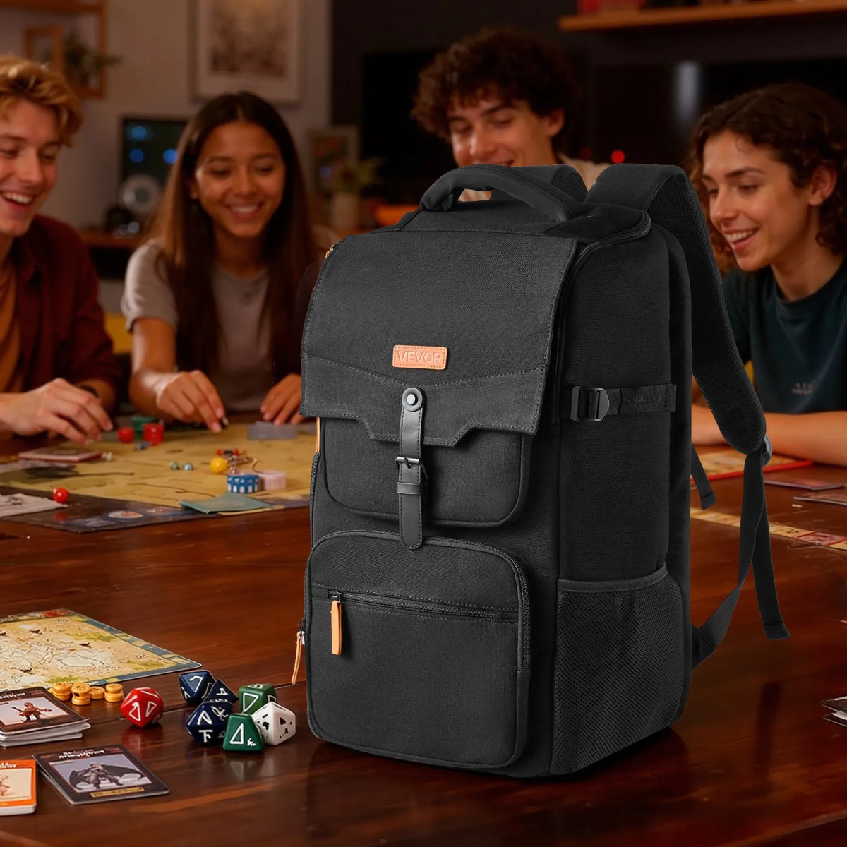 VEVOR Miniature Figures Storage and Carrying Bag, Capacity for up to 58 Foot Soldiers, Transport Bag with Handle and Adjustable Shoulder Strap, 3 Foam Layers for Large Capacity (Miniatures Not Included)