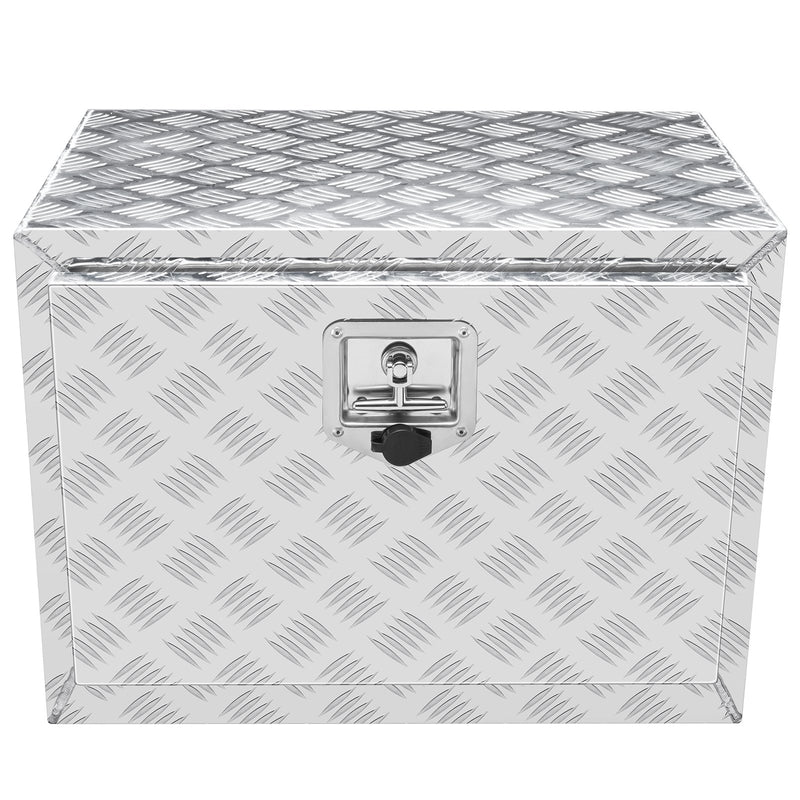 VEVOR zemās piekabes kravas kaste, 61 cm × 43 cm × 46 c, smagās slodzes alumīnija instrumentu kaste ar slēdzeni un atslēgām, ūdensizturīga ar T veida slēdzeni, piemērota kravas automašīnām, furgoniem, piekabēm