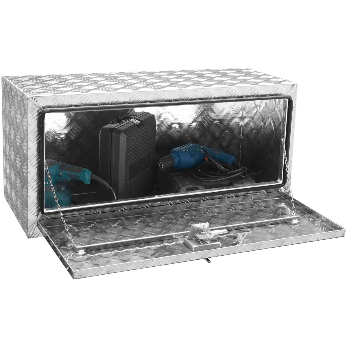 VEVOR Aluminium Underbody Tool Box 91 × 36 × 41 cm – Waterproof, T-Handle, Lockable, Suitable for Trucks, Vans and Trailers