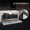 VEVOR alumīnija zemkorpusa instrumentu kaste 91 × 36 × 41 cm - ūdensizturīga, ar T-veida rokturi, slēdzama, piemērota kravas automašīnām, furgoniem un piekabēm