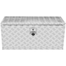 VEVOR alumīnija instrumentu kaste kravas auto apakšai, 914 × 430 × 460 mm, ar rombveida plākšņu konstrukciju, T-veida aizdari un slēdzamu vāku, ūdensizturīga uzglabāšanas kaste kravas auto, furgoniem un piekabēm