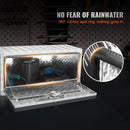 VEVOR alumīnija instrumentu kaste kravas auto apakšai, 914 × 430 × 460 mm, ar rombveida plākšņu konstrukciju, T-veida aizdari un slēdzamu vāku, ūdensizturīga uzglabāšanas kaste kravas auto, furgoniem un piekabēm