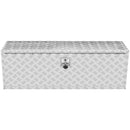 VEVOR alumīnija instrumentu kaste kravas auto apakšai, 122 × 61 × 61 cm, ar rombveida plākšņu konstrukciju, T-veida aizdari un slēdzamu vāku, ūdensizturīga uzglabāšanas kaste kravas auto, furgoniem un piekabēm