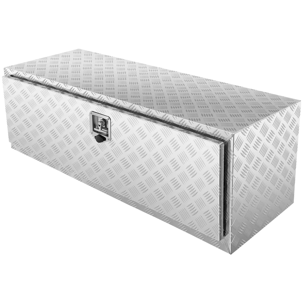 VEVOR Aluminium Tool Box for Truck Bed, 122 × 61 × 61 cm, Diamond Plate Construction, T-Handle Latches and Lockable Lid, Waterproof Storage Box for Trucks, Vans and Trailers