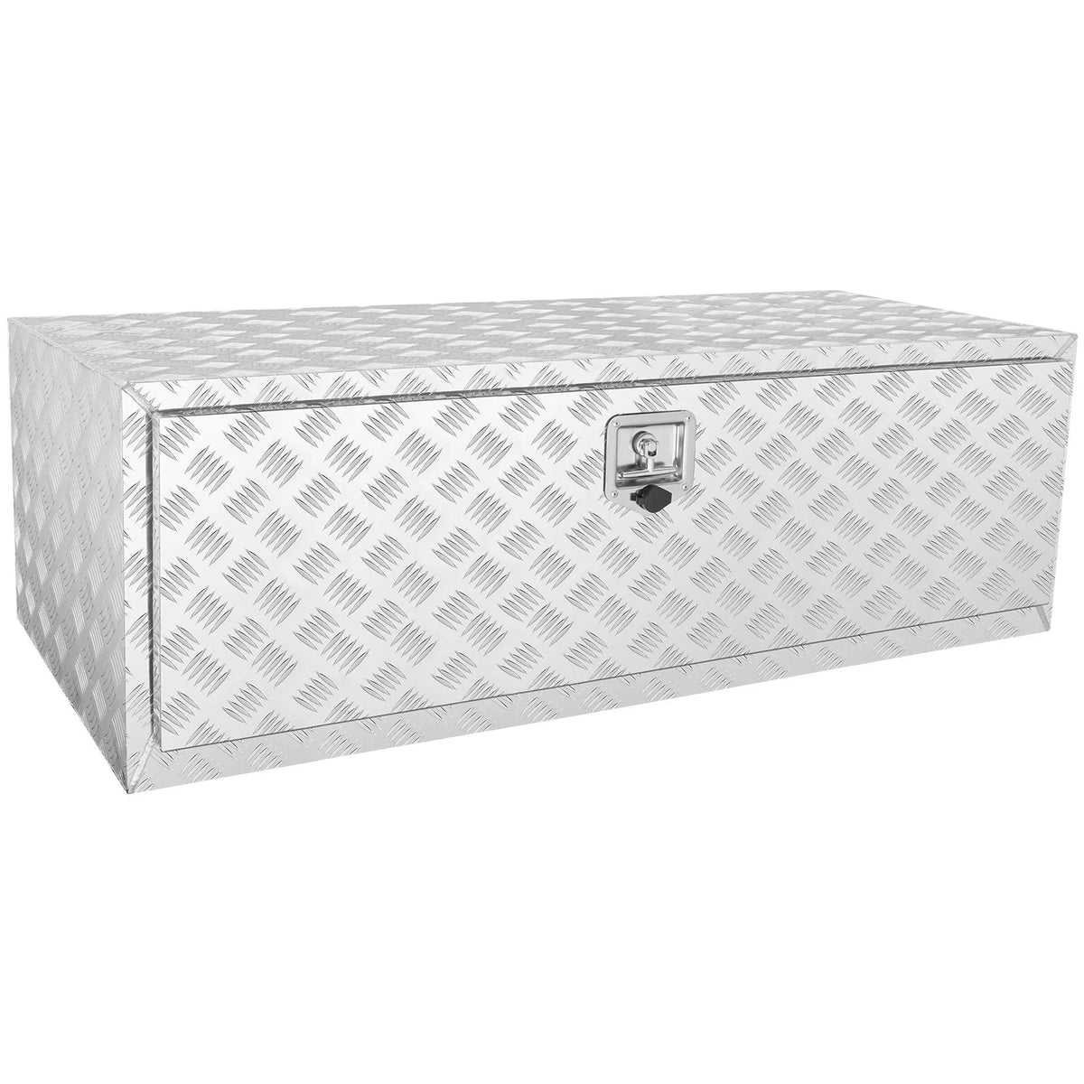 VEVOR Aluminium Tool Box for Truck Bed, 122 × 61 × 61 cm, Diamond Plate Construction, T-Handle Latches and Lockable Lid, Waterproof Storage Box for Trucks, Vans and Trailers