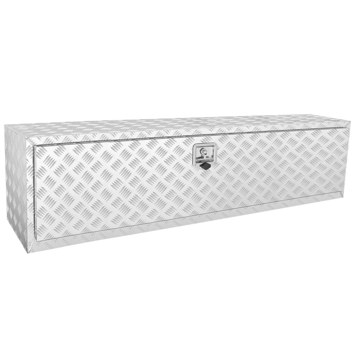 VEVOR Aluminium Tool Box for Truck Bed, 152.4 × 43.2 × 45.7 cm, Diamond Plate Construction, T-Handle Latches and Lockable Lid, Waterproof Storage Box for Trucks, Vans and Trailers