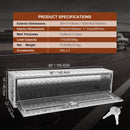 VEVOR alumīnija instrumentu kaste kravas auto apakšai, 152,4 × 43,2 × 45,7 cm, ar rombveida plākšņu konstrukciju, T-veida aizdari un slēdzamu vāku, ūdensizturīga uzglabāšanas kaste kravas auto, furgoniem un piekabēm