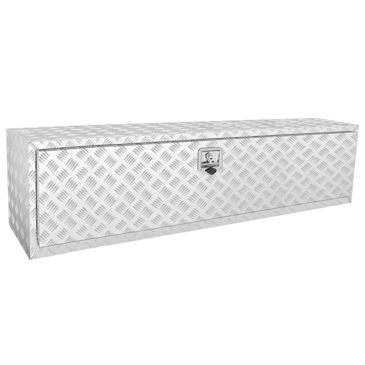 VEVOR Aluminium Tool Box for Truck Bed, 152.4 × 43.2 × 45.7 cm, Diamond Plate Construction, T-Handle Latches and Lockable Lid, Waterproof Storage Box for Trucks, Vans and Trailers