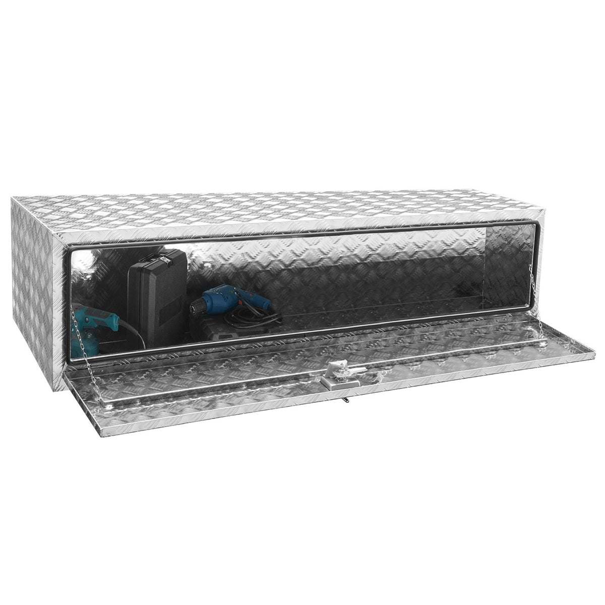 VEVOR Low Trailer Tool Box, 152 cm × 61 cm × 61 cm, with Lock and Keys, Waterproof with T-Handle Lock, Suitable for Trucks, Vans, Trailers