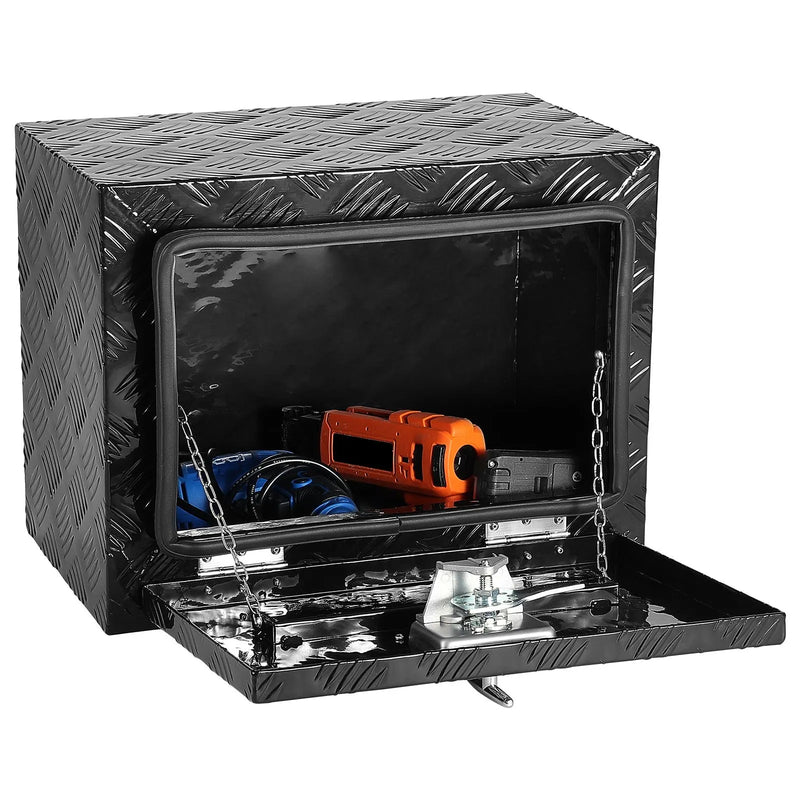 VEVOR alumīnija kravas automašīnas apakšējā instrumentu kaste, 45,7×30,5×35,6 cm piekabju un kemperu uzglabāšanas kaste