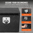 VEVOR kravas automašīnas apakšējā instrumentu kaste, 60,96×35,56×40,64 cm alumīnija dimanta faktūras uzglabāšanas kaste ar T veida roktura slēdzeni, ūdensizturīga kravas, furgonu un piekabju kaste ar slēdzeni un atslēgām