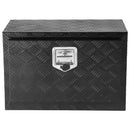 VEVOR alumīnija instrumentu kaste kravas auto apakšai, 61 × 43 × 46 cm, ar rombveida plākšņu konstrukciju, T-veida aizdari un slēdzamu vāku, ūdensizturīga uzglabāšanas kaste kravas auto, furgoniem un piekabēm