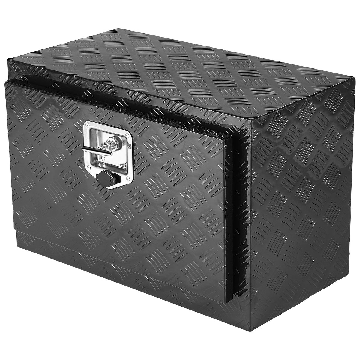 VEVOR Aluminium Tool Box for Truck Bed, 61 × 43 × 46 cm, Diamond Plate Construction, T-Handle Latches and Lockable Lid, Waterproof Storage Box for Trucks, Vans and Trailers