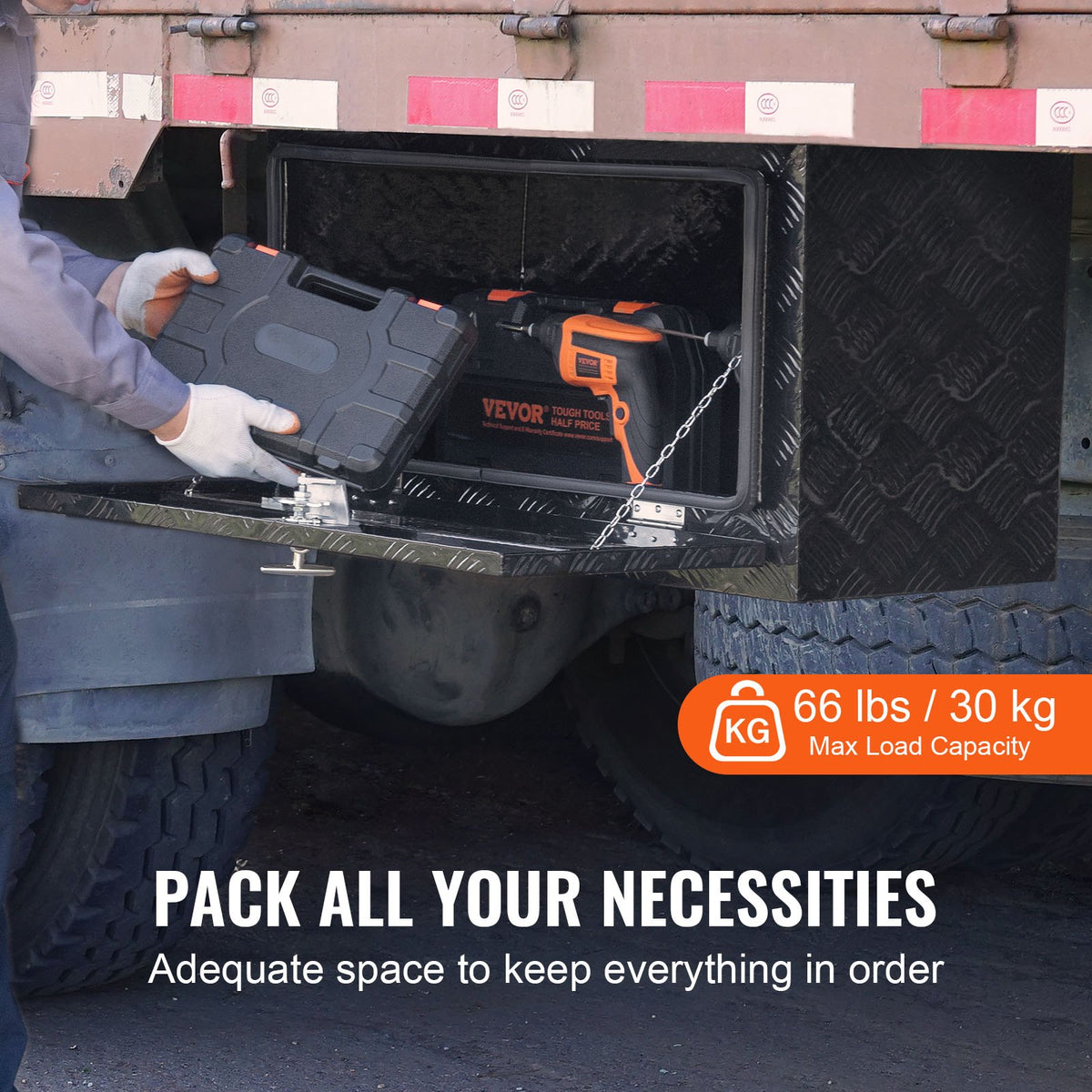 VEVOR Aluminium Underbody Tool Box 762 × 356 × 406 mm