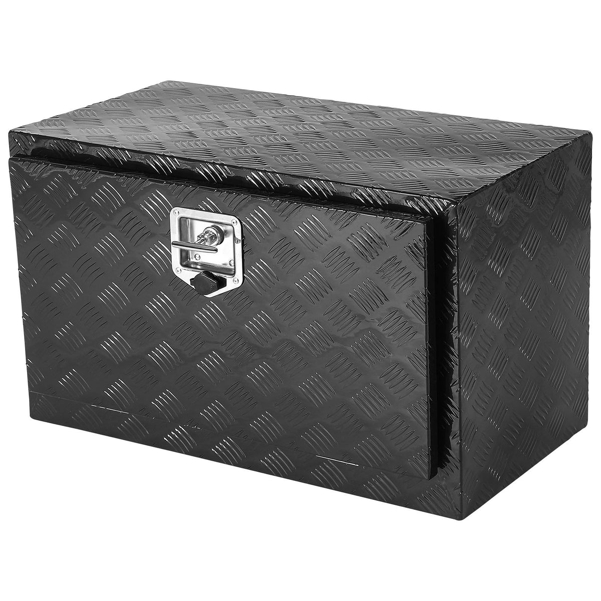 VEVOR Truck Underbody Tool Box, 76.2×43.18×45.72 cm Aluminium Diamond Plate Storage Box with T-Handle Lock, Waterproof Cargo, Van and Trailer Box with Lock and Keys