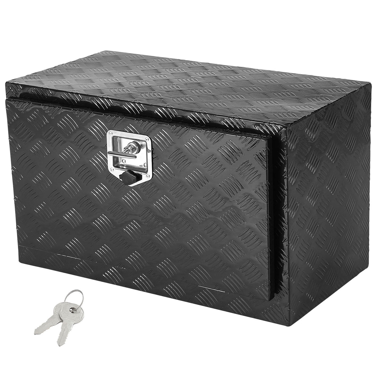 VEVOR Truck Bed Underbody Tool Box, 91.44×43.18×45.72 cm Aluminium Diamond Plate Storage Box with T-Handle Latch, Waterproof Cargo, Van and Trailer Box with Lock and Keys