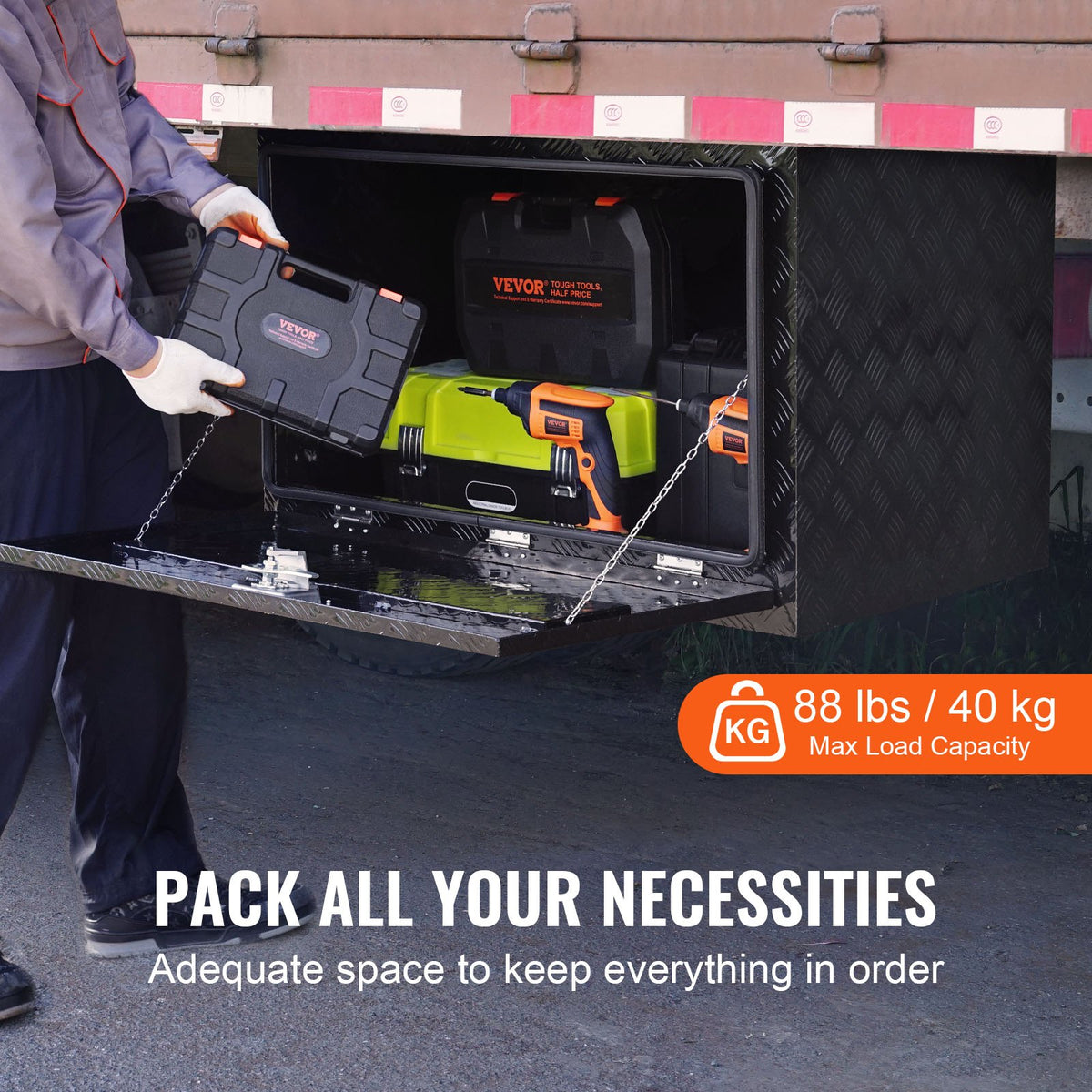 VEVOR Aluminium Underbody Tool Box 914 × 610 × 610 mm