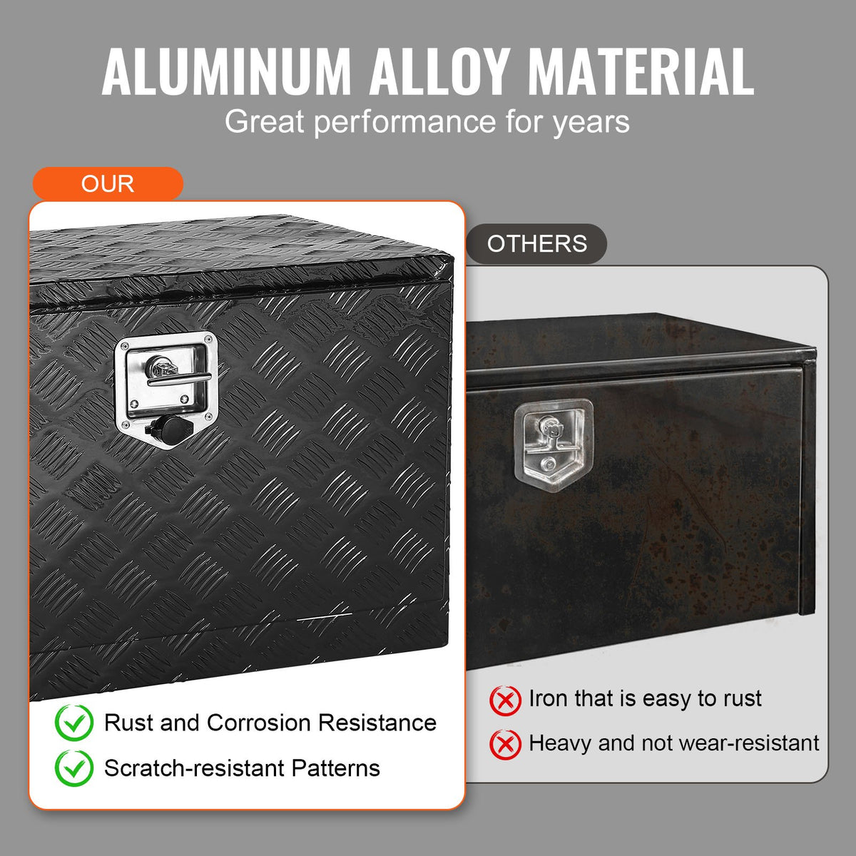 VEVOR Aluminium Underbody Tool Box 914 × 610 × 610 mm