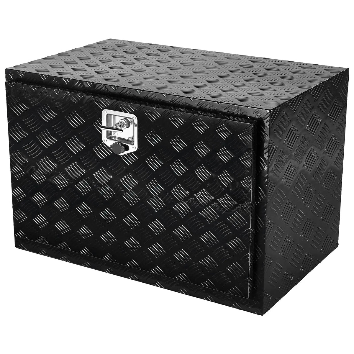 VEVOR kravas automašīnas apakšējā instrumentu kaste, 121,92×43,18×45,72 cm alumīnija dimanta faktūras uzglabāšanas kaste ar T veida roktura slēdzeni, ūdensizturīga kravas, furgonu un piekabju kaste ar slēdzeni un atslēgām