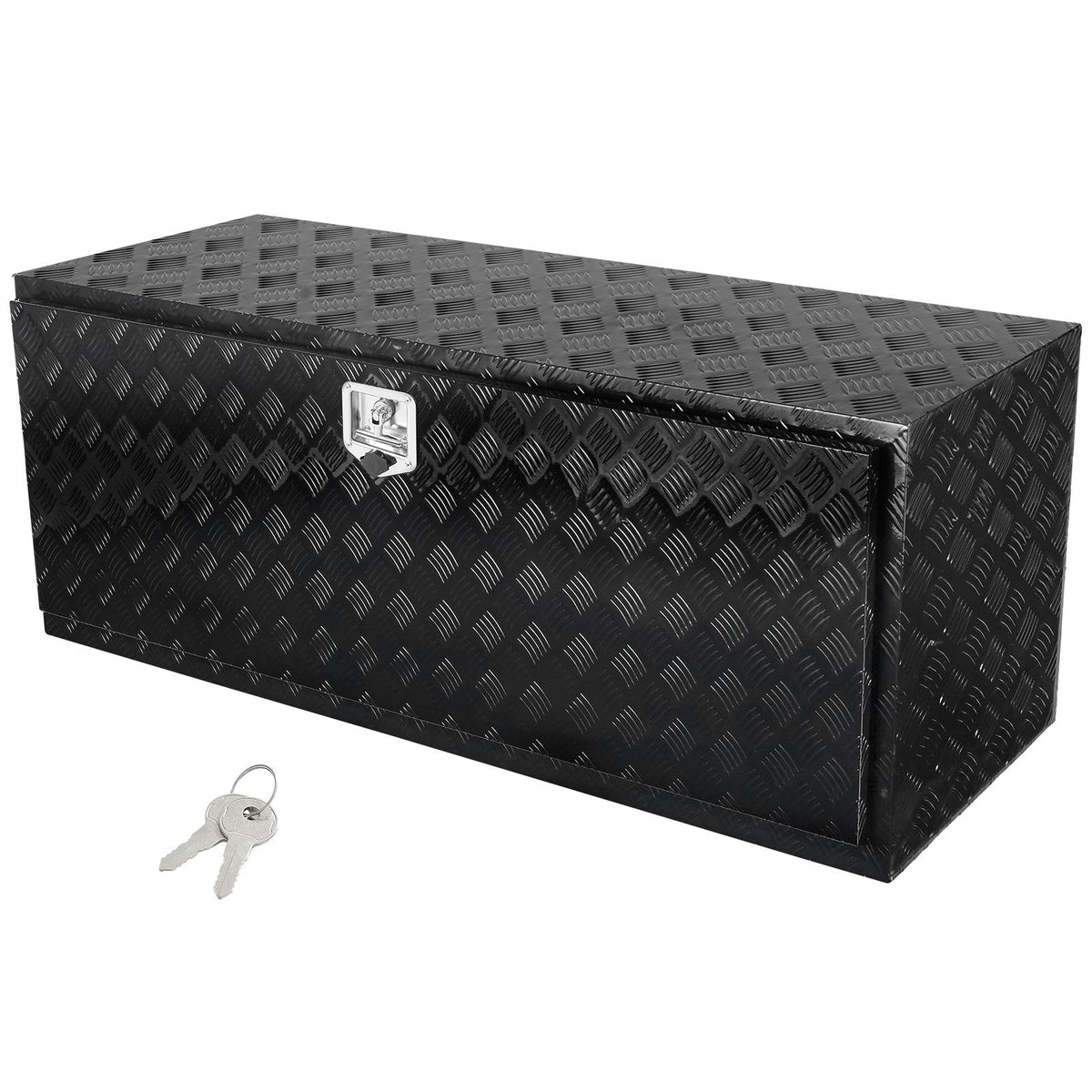 VEVOR Truck Underbody Tool Box, 152.4×60.96×60.96 cm Aluminium Diamond Plate Storage Box with T-Handle Latch, Waterproof Cargo, Van and Trailer Box with Lock and Keys