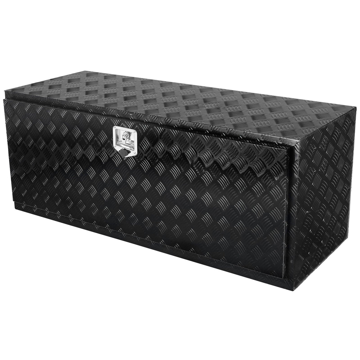 VEVOR Truck Underbody Tool Box, 152.4×60.96×60.96 cm Aluminium Diamond Plate Storage Box with T-Handle Latch, Waterproof Cargo, Van and Trailer Box with Lock and Keys