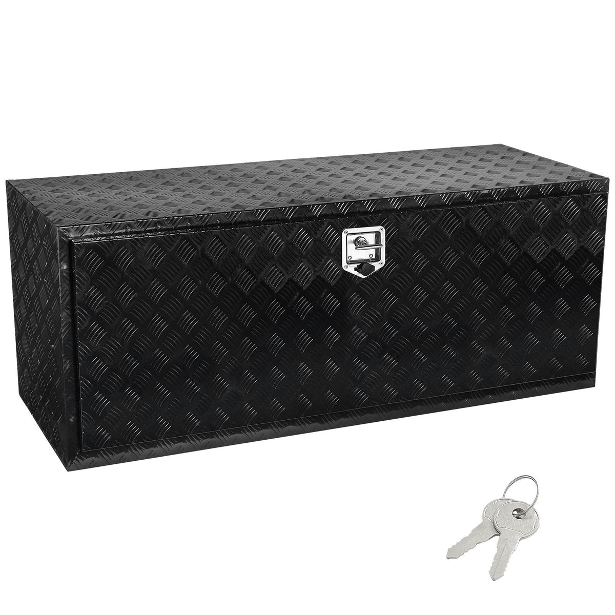 VEVOR Truck Underbody Tool Box, 152.4×60.96×60.96 cm Aluminium Diamond Plate Storage Box with T-Handle Latch, Waterproof Cargo, Van and Trailer Box with Lock and Keys