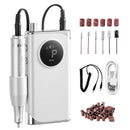 VEVOR elektriskā uzlādējamā nagu frēze 40 000 apgr./min, bezvadu portatīvs nagu E-file aparāts ar LCD displeju, akrila un gela nagu slīpēšanas instruments ar 6 uzgaļiem un 50 slīpēšanas lentēm manikīram un pedikīram