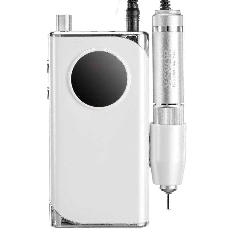 VEVOR elektriskā uzlādējamā nagu frēze 40 000 apgr./min, bezvadu portatīvs nagu E-file aparāts ar LCD displeju, akrila un gela nagu slīpēšanas instruments ar 6 uzgaļiem un 50 slīpēšanas lentēm manikīram un pedikīram