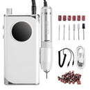 VEVOR elektriskā uzlādējamā nagu frēze 40 000 apgr./min, bezvadu portatīvs nagu E-file aparāts ar LCD displeju, akrila un gela nagu slīpēšanas instruments ar 6 uzgaļiem un 50 slīpēšanas lentēm manikīram un pedikīram