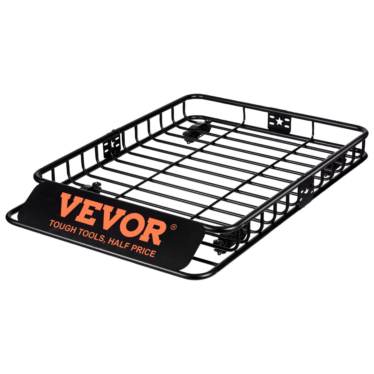 VEVOR Roof Cargo Box, 117.5 x 91.5 x 11.4 cm, 90.7 kg Capacity, Universal Roof Rack for SUVs and Trucks