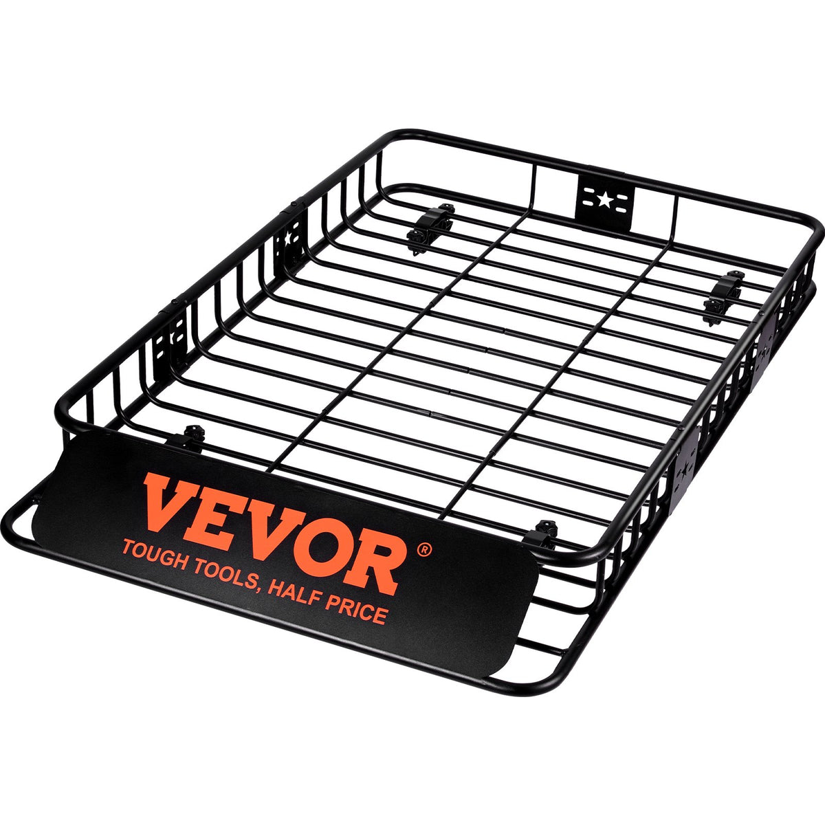 VEVOR jumta bagāžnieka grozs 1626 × 991 × 152 mm ar pagarinājumu, universāls auto jumta bagāžas turētājs no izturīga tērauda, slodze līdz 90,7 kg, piemērots SUV un kravas automašīnām - ZEMLETES.LV