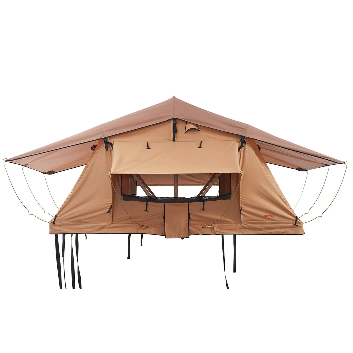 VEVOR Hard Shell Roof Tent Naturnest, Hard Shell 2-3 Person, Foldable Roof Tent with Telescopic Ladder, Mattress and PVC Cover Bag, Suitable for Jeep, SUV, Vans and Pickup Trucks, Waterproof