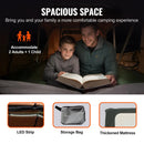 VEVOR cietās čaulas jumta telts Naturnest, cietā čaula 2–3 personām, saliekama jumta telts ar teleskopisko kāpni, matraci un PVC pārvalka somu, piemērota Jeep, SUV, furgoniem un pikapiem, ūdensnecaurlaidīga