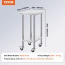 VEVOR Nerūsējošā Tērauda Darba Galda 60x45 cm ar 4 Riteņiem