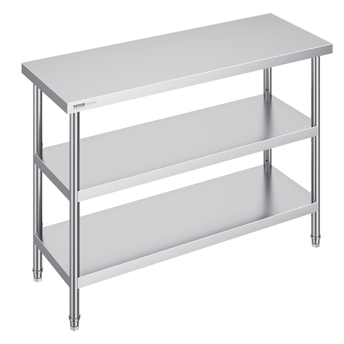 VEVOR Stainless Steel Food Preparation Table 45 × 122 cm