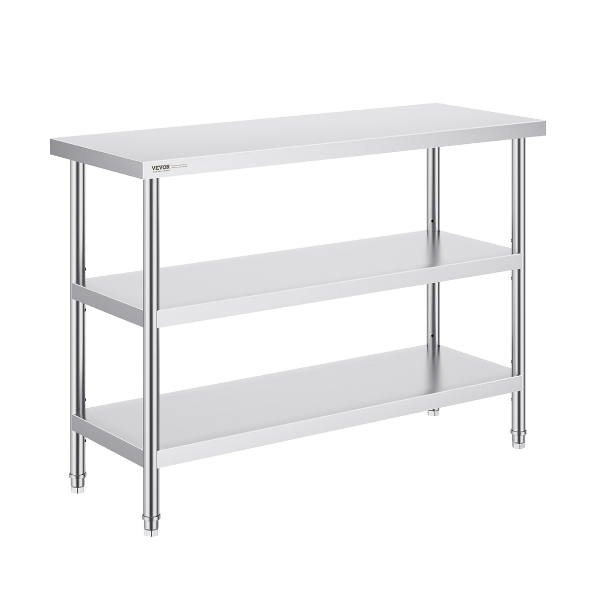 VEVOR Stainless Steel Food Preparation Table 45 × 122 cm