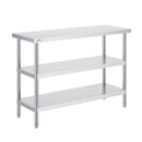 VEVOR Nerūsējošā tērauda pārtikas sagatavošanas galds, 45 x 122 cm