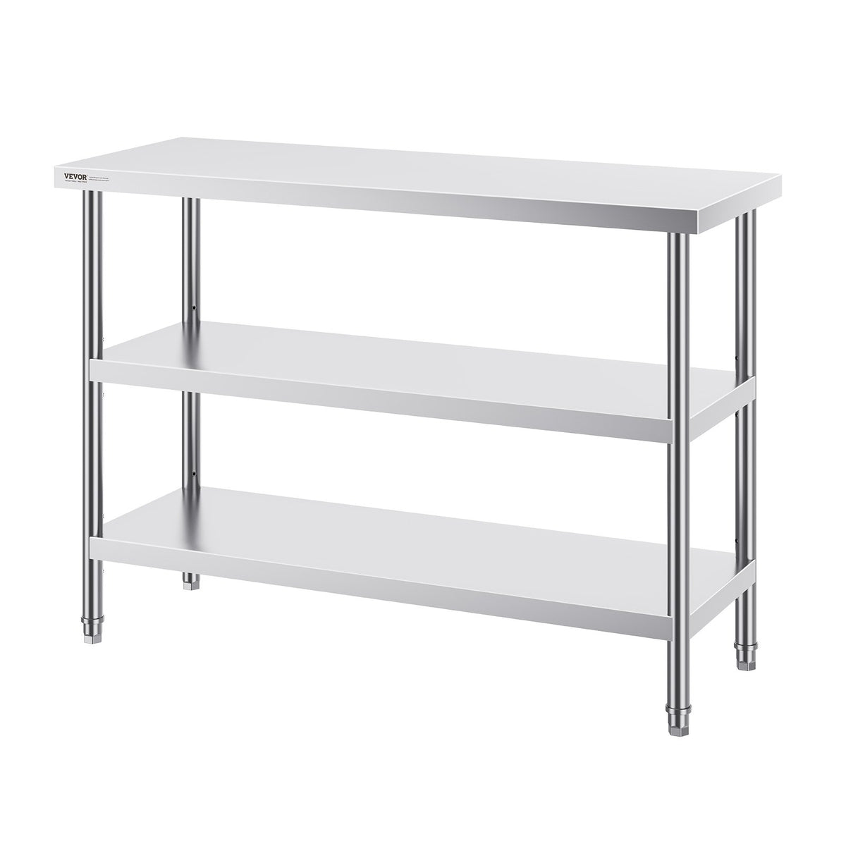 VEVOR Stainless Steel Food Preparation Table 45 × 122 cm
