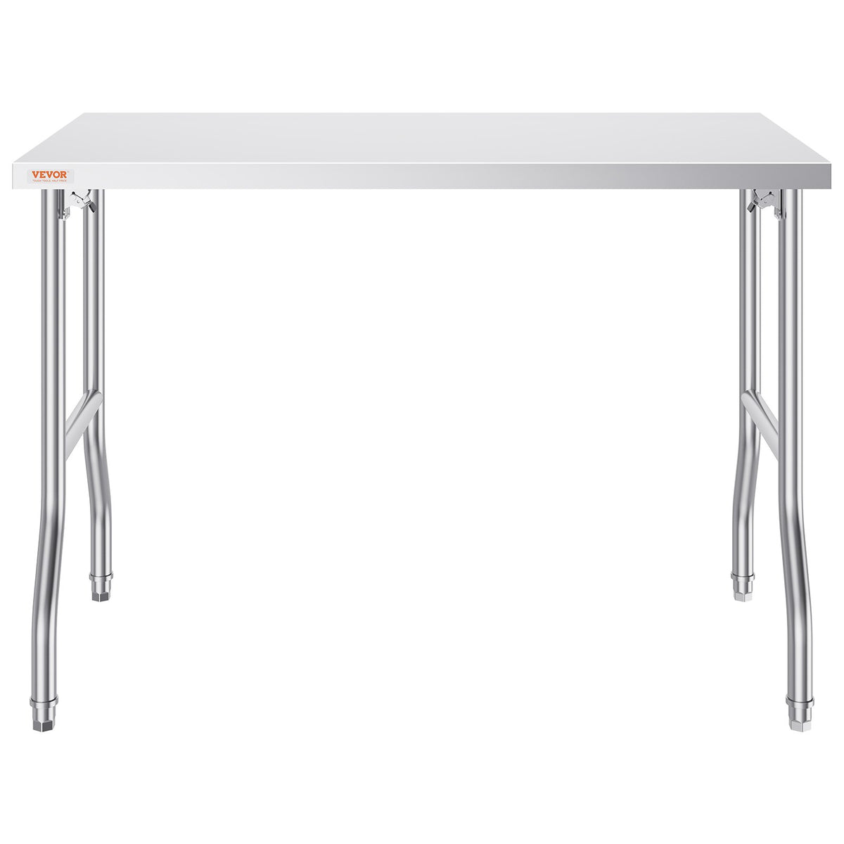 VEVOR salokāms nerūsējošā tērauda darba galds 122 x 61 cm, 300 kg slodze